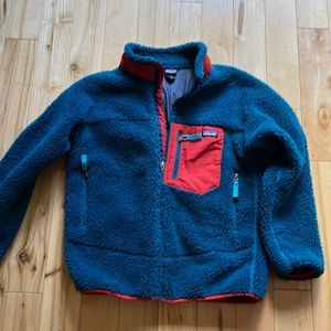 Boys Patagonia Retro-X fleece pile jacket